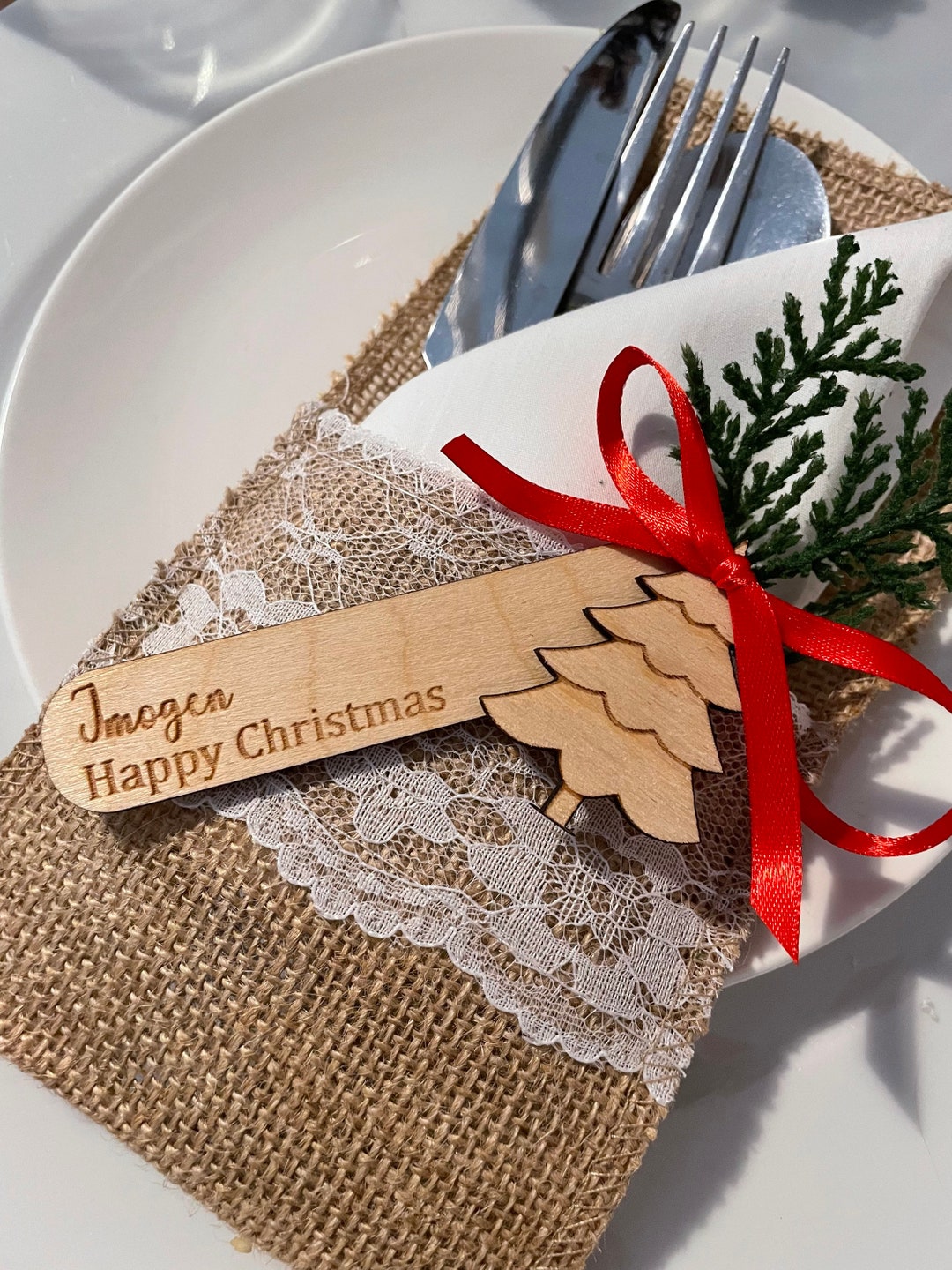 Christmas Name Tag, Personalised Christmas Tag, Christmas Name Place ...