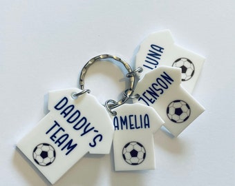 Family team Keyring, football gifts, football keyring, Dad, Grandad, Grandpa, Mum, Personalised Keepsake , gifts for him, gifts for her