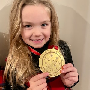 Medalla de lista agradable de lujo, medalla de lista agradable personalizada, insignia de lista agradable, relleno de medias, regalos de Papá Noel, caja de Nochebuena