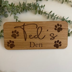 Personalised Dog sign, Hanging Plaque, Dog gift, Dog Hanging Sign, dogs den, dogs pad, Dog Bed / Cage Gift.