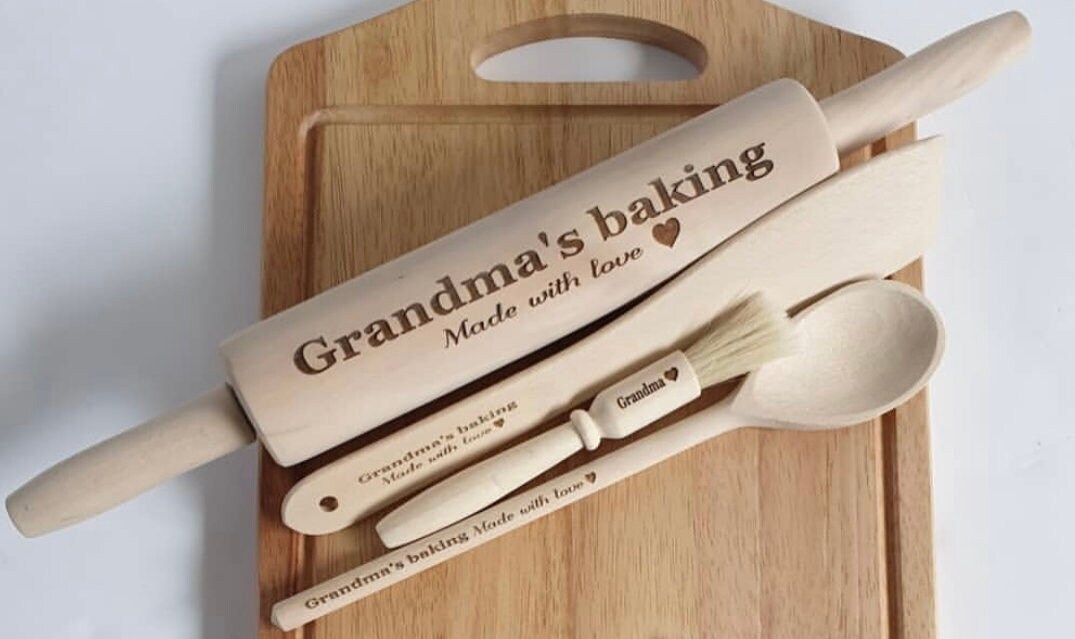 Baking Set 4 Piece Personalised Adult Baking Set Personalised Etsy UK
