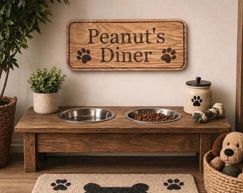 Personalised Dog sign, Hanging Plaque, Dog gift, Dog Hanging Sign, dogs den, dogs pad, Dog Bed, dogs dinner, food sign