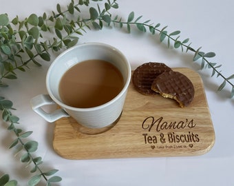 Tea & Biscuit Board, Mother’s Day gift, Coffee and Cake, Gift for Grandma, Gift for Grandad, Father’s Day gift, Tea lover, Coffee drinker