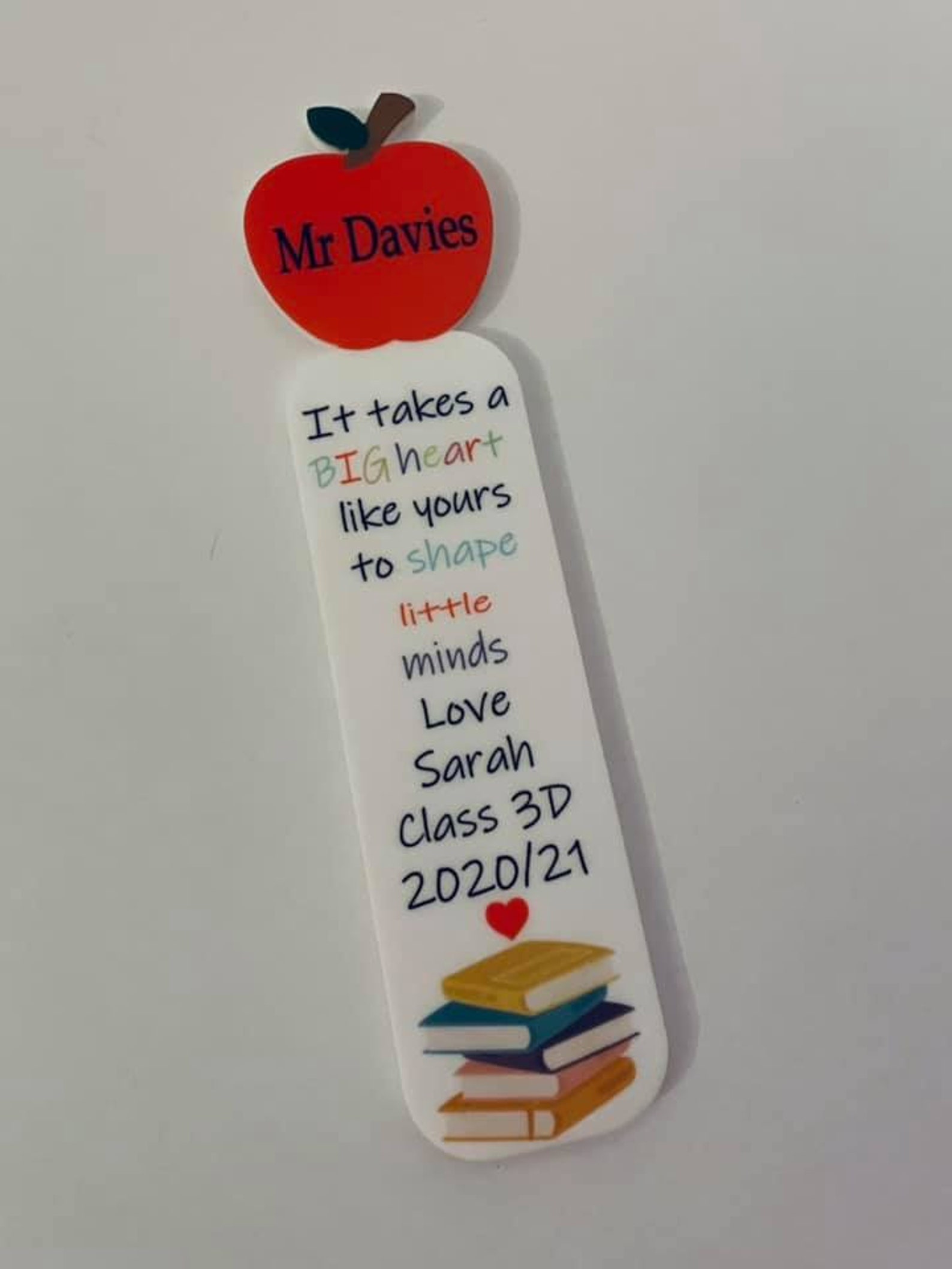 Teacher Bookmark Personalised Acrylic Colour Bookmark Etsy UK