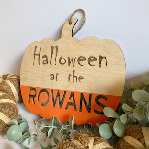 Large Halloween, Pumpkin decoration, Halloween at the, Halloween gift, Personalised Halloween decor, Halloween wreath, Photo prop image 1