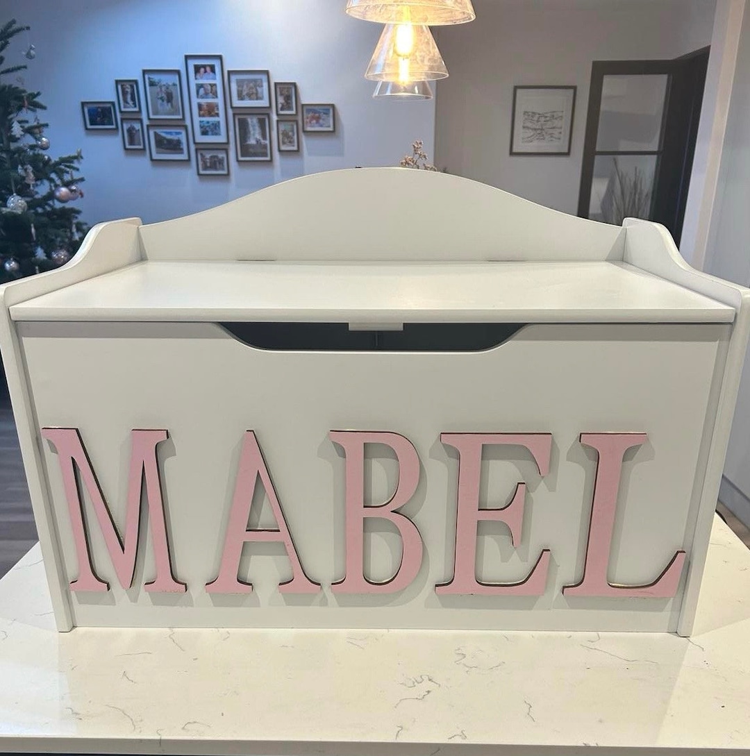 Personalised Toy Box Name, Pastel Name, Toy Box Decor, Wall Decor, Nursery Decor, Craft Letters