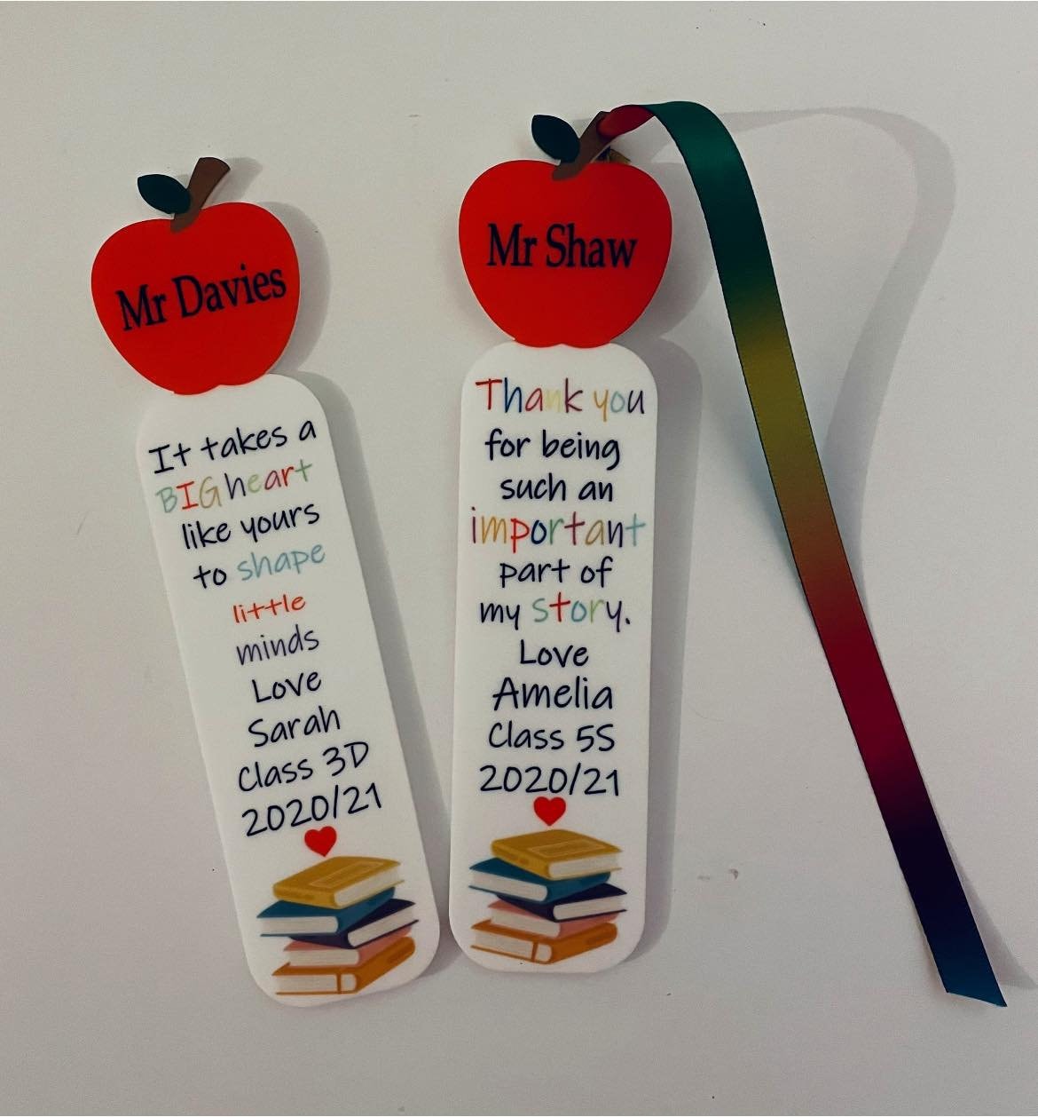 Teacher Bookmark Personalised Acrylic Colour Bookmark Etsy UK