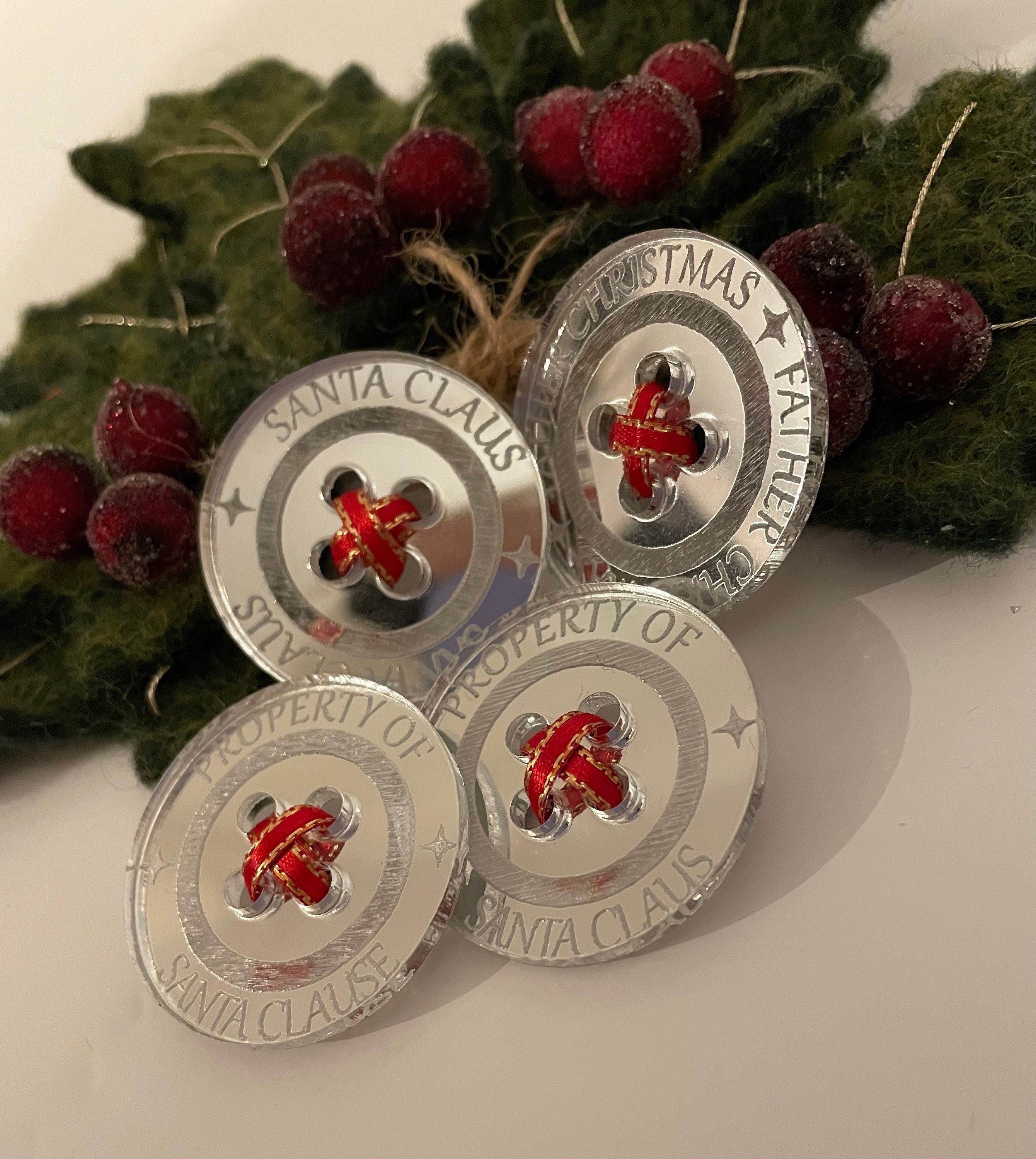 Luxury Santa’s Button, Father Christmas Button Santa’s Lost Button ...