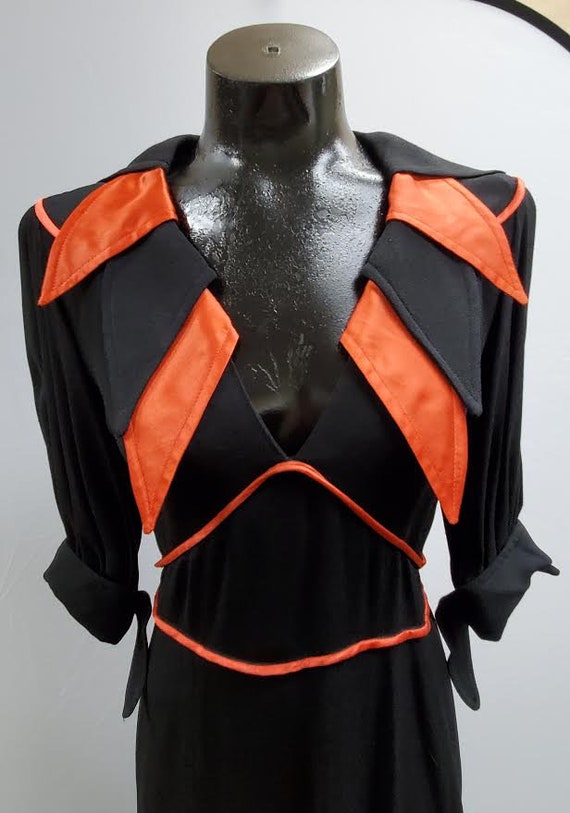 Original London Ossie Clark Orange/Red & Black 196