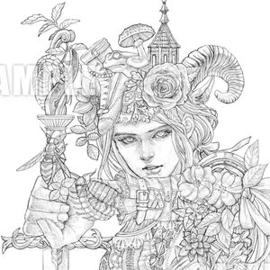 Jeanne d'Arc - Printable coloring page for adults<jpg>
