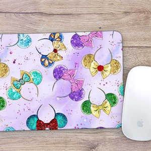 Minnie Ears Lavender | Belle | Snow White | Tiana | Jasmine | Mousepad