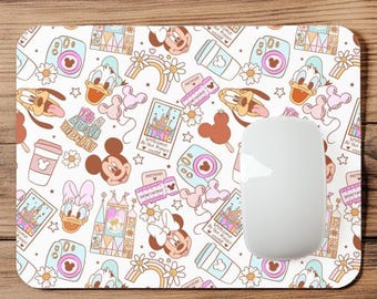 Retro Mickey Minnie Mouse | Donald Daisy Duck | Small World | Mousepad | Mouse Pad | Coaster | MP137