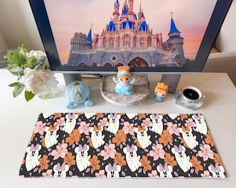 Halloween | Mickey Minnie Ghost | Ghostie | Floral | Coquette | Desk Mat | Mouse Pad | Coaster | DM166