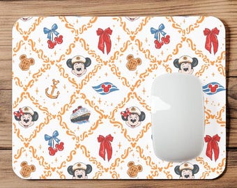 Disney Cruise Line | Coquette | Bow | Captain Mickey | Minnie | Ship | Mousepad | Mouse Pad | Coaster | MP103