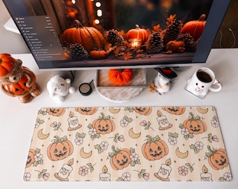 Fall | Pumpkin | Coquette | Cottage Core | Desk Mat | Mouse Pad | Coaster | DM206
