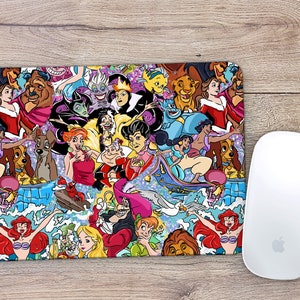 Disney Characters Movie | Alice | Little Mermaid | Nemo | Princess | Aladdin | Beauty and The Beast | Mousepad