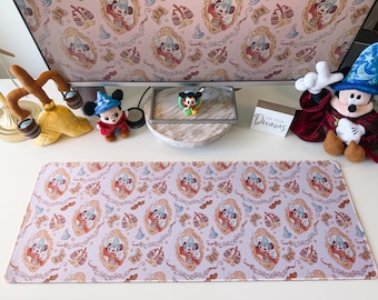 Sorcerer Mickey | Fantasmic | Hollywood Studios | Pink | Coquette | Desk Mat | Mouse Pad | Coaster | DM151