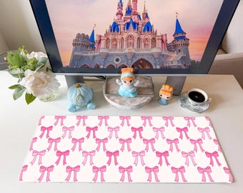 Coquette | Minnie Mickey Bows | Pink | Desk Mat | Mouse Pad | Coaster | DM165