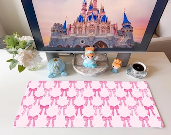 Coquette | Minnie Mickey Bows | Pink | Desk Mat | Mouse Pad | Coaster | DM165