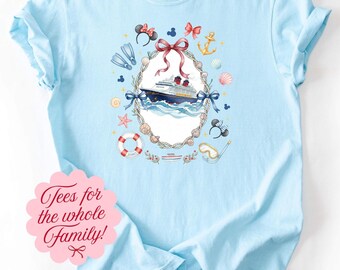 Disney Cruise Line Coquette Frame Ship Castaway Cay Captain Mickey Minnie T-Shirt Bodysuit T-5073