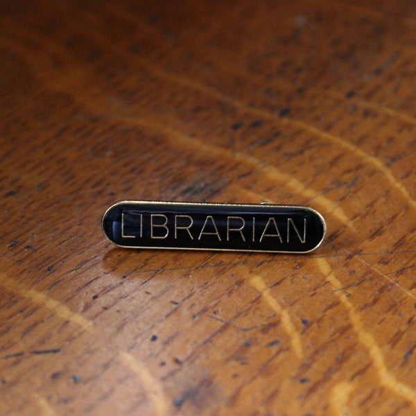 Librarian Enamel Pin (Black)