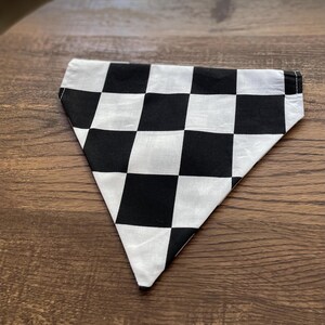 Checkered Dog Bandana, Dog Bandana, Customized Dog Bandana, Personalized Dog Bandana, Slip On Bandana, Over the Collar Bandana, Pet Bandana