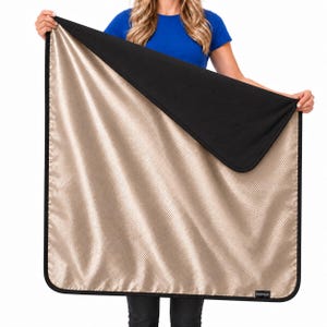RADIHALT EMF Protection Blanket, Faraday Blanket, EMF Blocker for Cell Phone & Laptop, Copper-Nickel Fabric, Soft Cotton Radiation Lap Pad