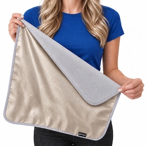 RADIHALT EMF Protection Blanket, Faraday Blanket, EMF Blocker for Cell Phone & Laptop, Copper-Nickel Fabric, Soft Cotton Radiation Lap Pad