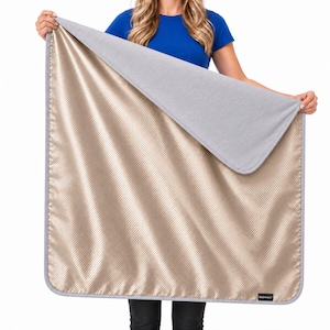 RADIHALT EMF Protection Blanket, Faraday Blanket, EMF Blocker for Cell Phone & Laptop, Copper-Nickel Fabric, Soft Cotton Radiation Lap Pad