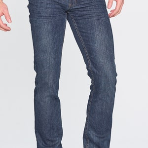 Vintage 70er Jahre Herren Jeans mit Stretch-Stoff und gerade Beine, handgefertigt in Tibet Highland