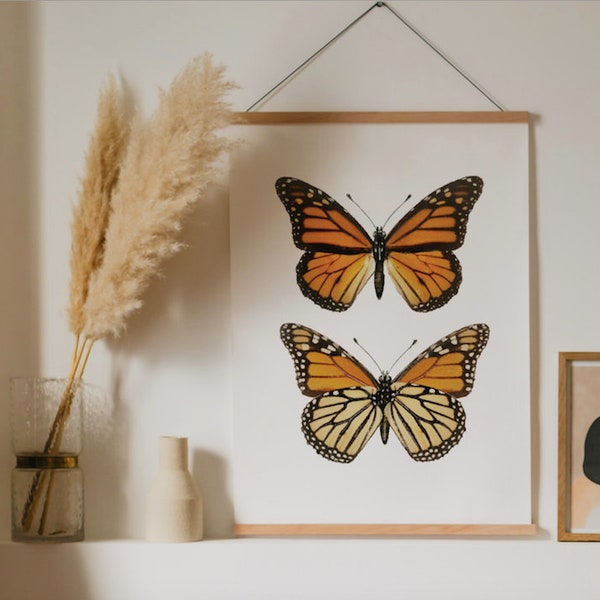 Monarch butterfly print | Monarch print | Butterfly art print | Dorm decor