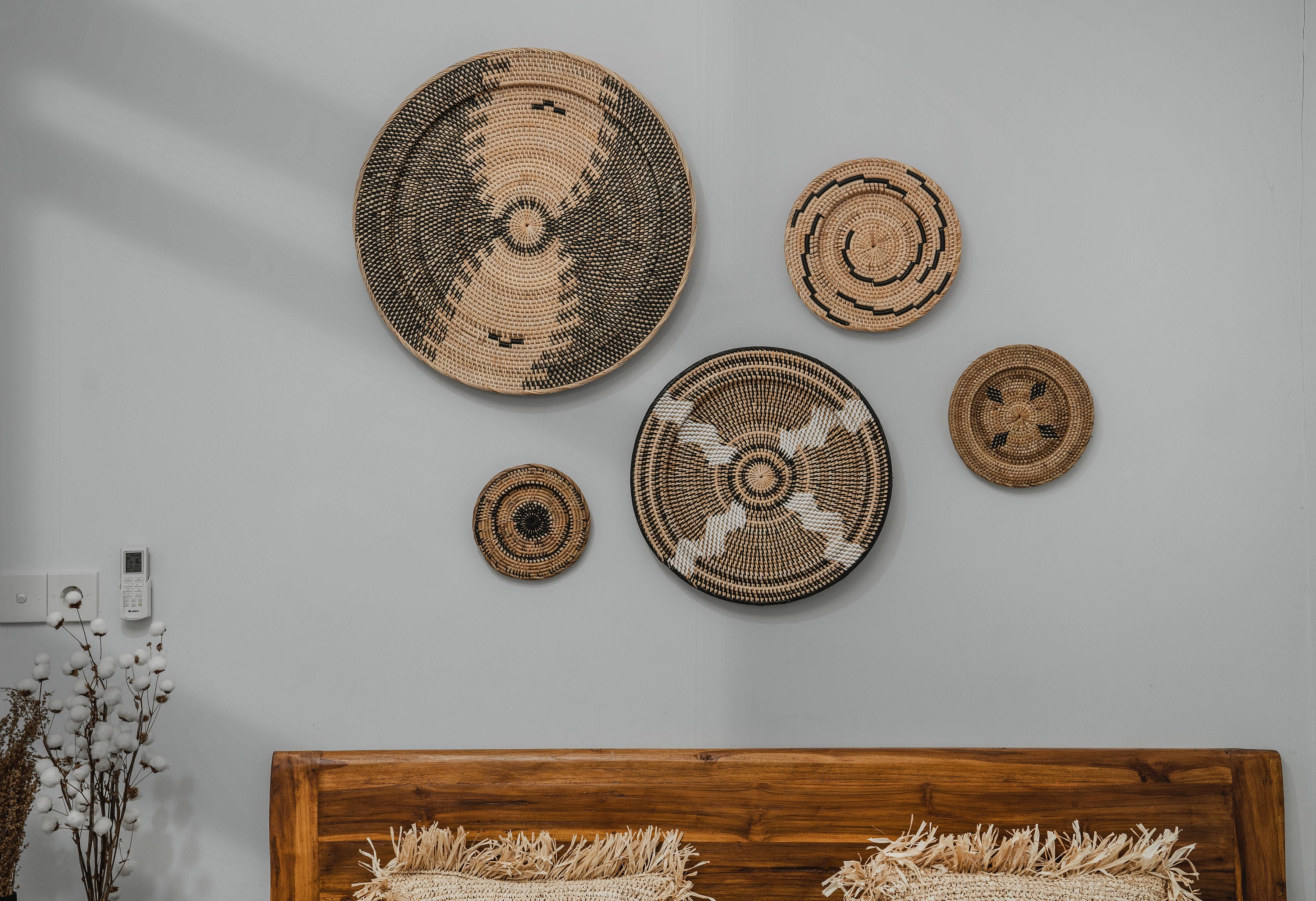 rotin Tissé Boho Plaques