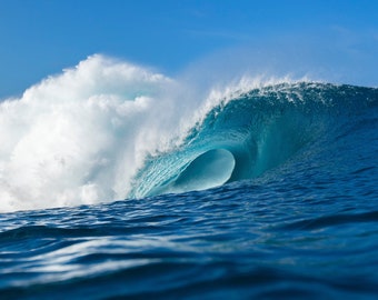 Teahupo'o Wave Wall Tahiti Photo Print | Ocean Photography | Beach Theme Wall Art | Surfer Gift