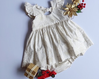 Christmas Girls Sundress  matching bloomers