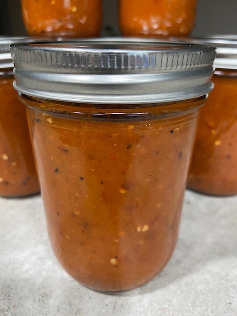 Home Made Mexican Hot Salsa 16oz jar Etsy