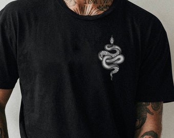 Snake Tattoo | Tattoo Shirt | Snake Print | Traditional Tattoo | Short-Sleeve Unisex T-Shirt