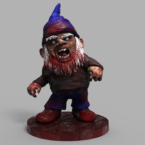Zombie Evil garden gnome 3D Printing Miniature