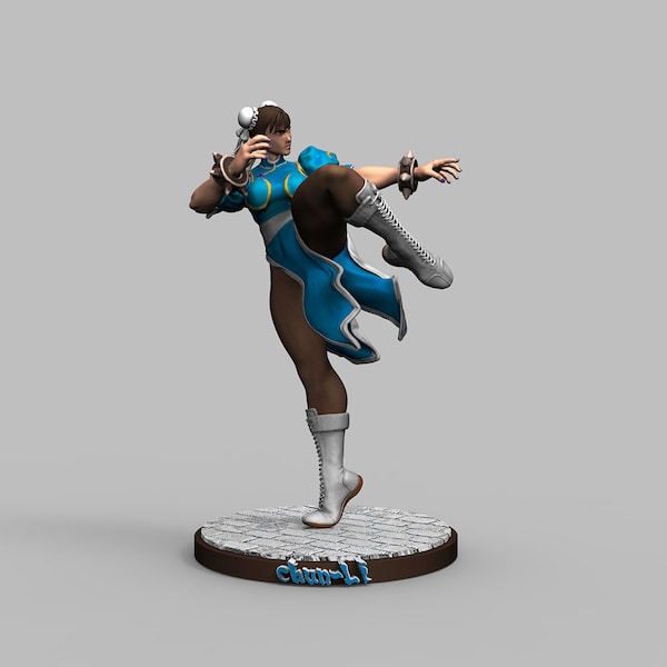 Chun Li Miniature 3D Printing Diorma