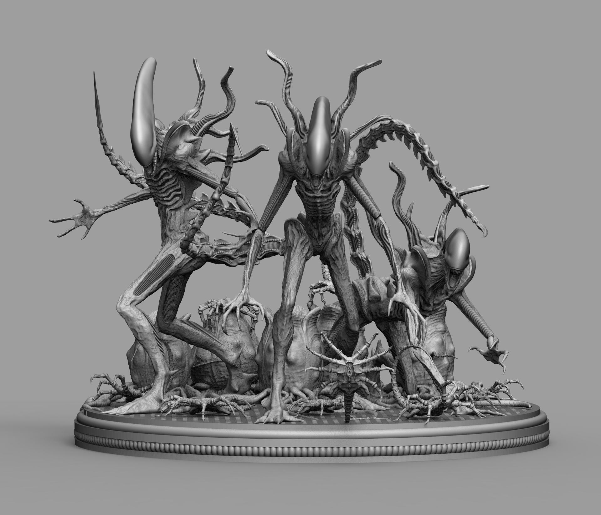 Alien Xenomorph Slenders With Eggs and Facehuggers - Etsy