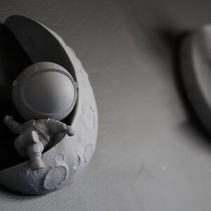 CUTE Chibi Spaceman Astronaut on Moon Art 3D Print Model Kit - Etsy