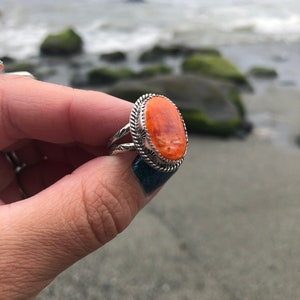 7 Spiny Oyster ring size 7 | Sterling Silver | Custom Jewelry | One of a kind | Handmade gifts