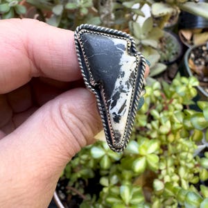 9 White Buffalo ring size 9 | Sterling Silver | Handmade Jewelry | Unique One of a kind