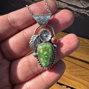 Sonoran Gold Turquoise Pendant | Sterling Silver | Custom Jewelry | One of a Kind | Gift for her
