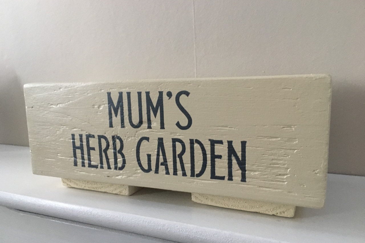 Mum's Herb Garden Indoor / Outdoor Planter Herb Trough | Etsy