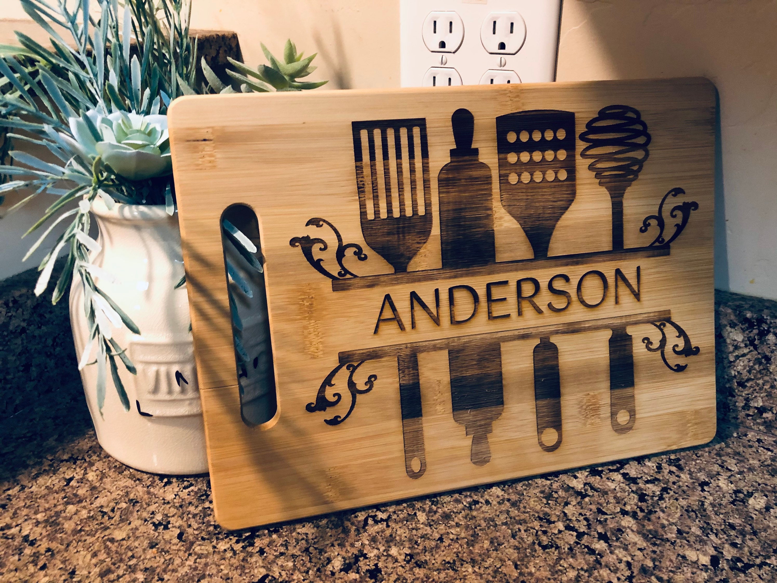 Personalized Last Name Cutting Board Etsy