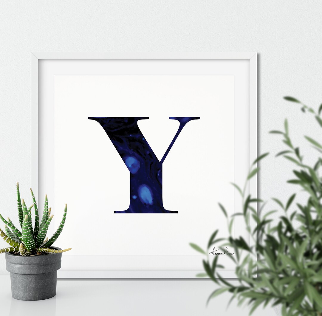 Alphabet Art, Typography Wall Art, Letter Y Sign, Inspirational Art