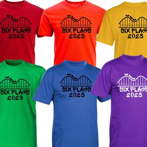 2025 Anpassbare Sechs Flagge Urlaub / Reise T-Shirts