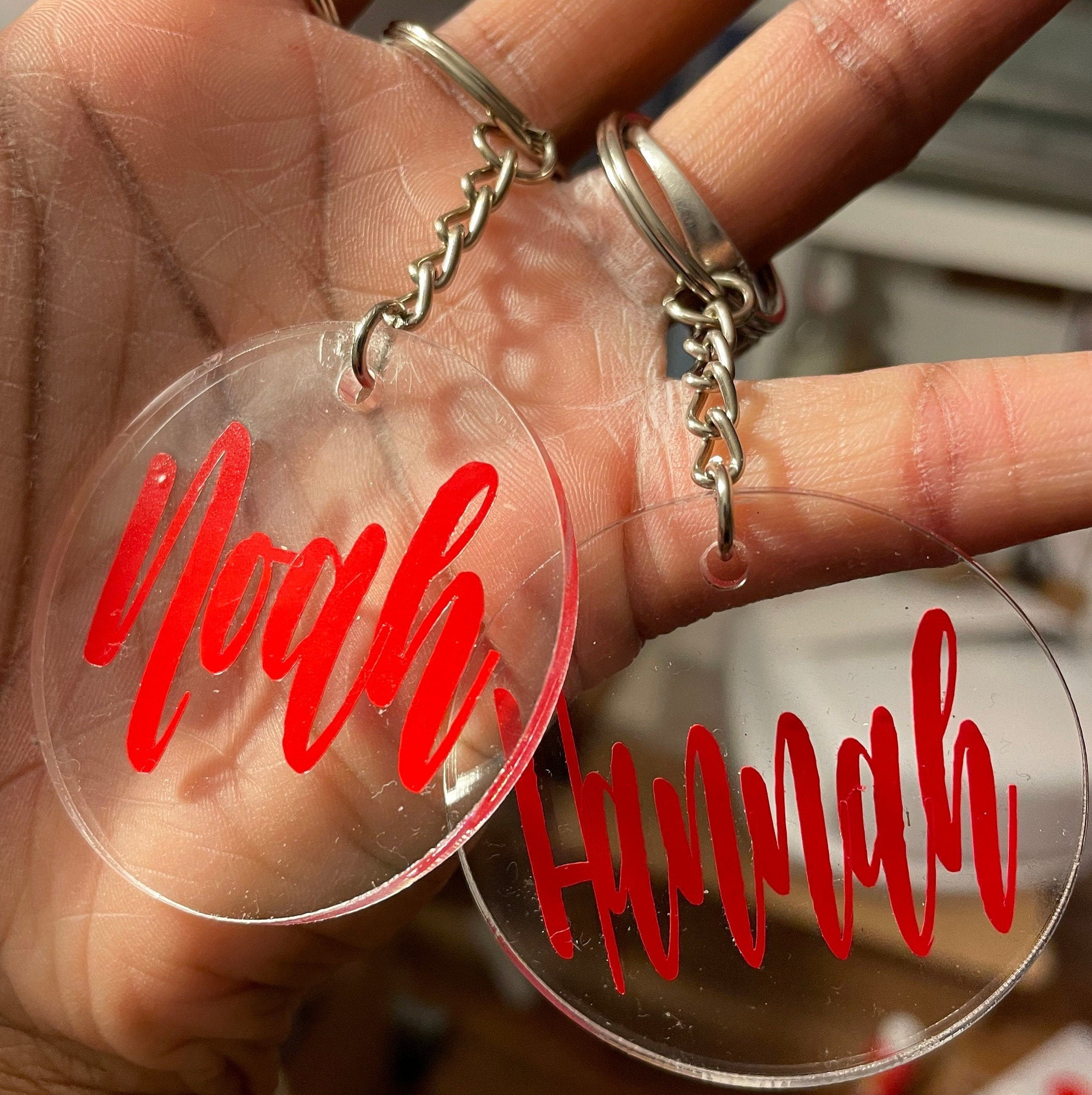 Personalized Acrylic Name Keychain with Tassel Acrylic Etsy