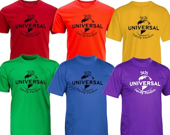 2025 Universal Studios Vacation Tshirts, customizable Universal Vacation tshirts, Universal Family Shirts, Universal Trip Shirts