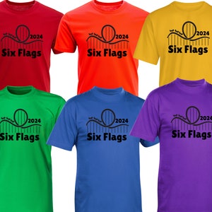 2025 Anpassbare Sechs Flagge Urlaub / Reise T-Shirts